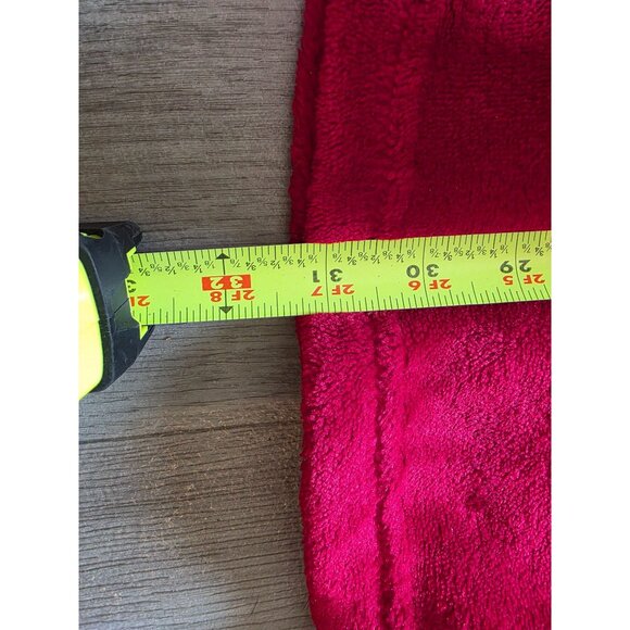 Lands End Girls Red Hooded Soft Plush Fleece Bathrobe Size 10 - Picture 7 of 8